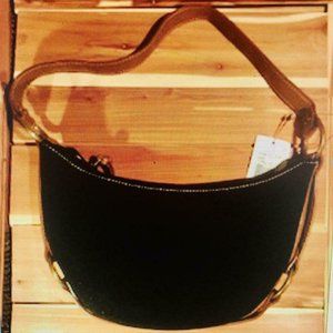 Nine West Black Canvas Shoulder Bag (New)